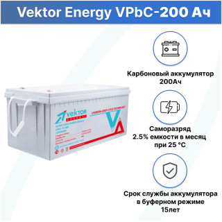 Аккумуляторная батарея Vektor Energy VPbC 12-200