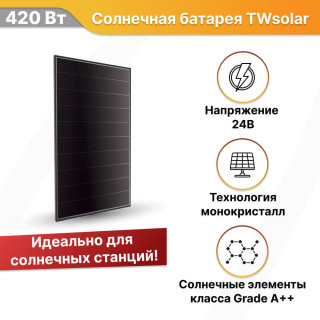 Солнечная батарея TWsolar Shingled TH420PMB7-44SCS 420Вт монокристалл