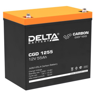 Карбоновая аккумуляторная батарея Delta CGD 1255 (12V 55Ah), Номинальная ёмкость: 55