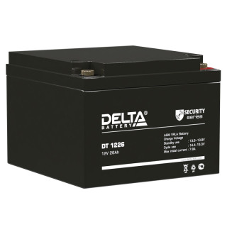 Аккумулятор Delta DT 1226 (12V 26Аh), Номинальная ёмкость: 26