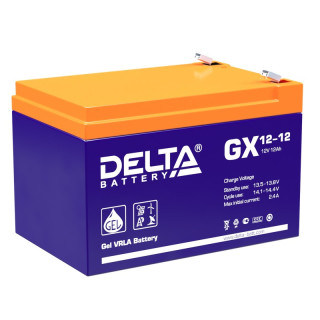 Аккумуляторная батарея Delta GX 12-12 (12V 12Ah), Номинальная ёмкость: 12