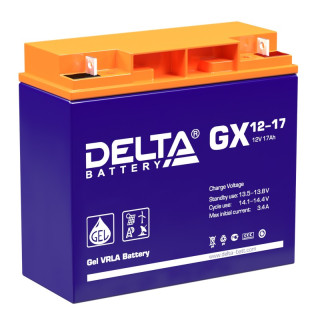 Аккумуляторная батарея Delta GX 12-17 (12V 17Ah), Номинальная ёмкость: 17