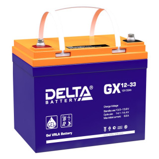 Аккумуляторная батарея Delta GX 12-33 (12V 33Ah), Номинальная ёмкость: 33