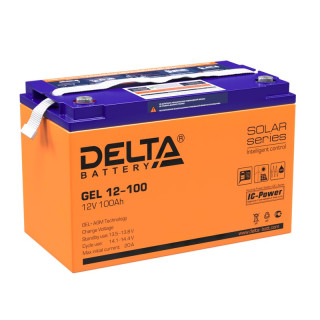 Аккумуляторная батарея Delta GEL 12-100 (12В 100Ач) для ИБП, бесперебойника, гелевый, Номинальная ёмкость: 100