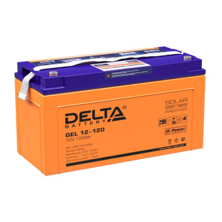 Аккумуляторная батарея Delta GEL 12-120 (12В 120Ач) для ИБП, бесперебойника, гелевый, Номинальная ёмкость: 120