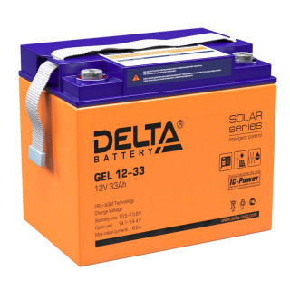 Аккумуляторная батарея Delta GEL 12-33 (12V 33Ah), Номинальная ёмкость: 33