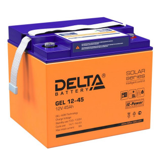 Аккумуляторная батарея Delta GEL 12-45 (12V 45Ah), Номинальная ёмкость: 45