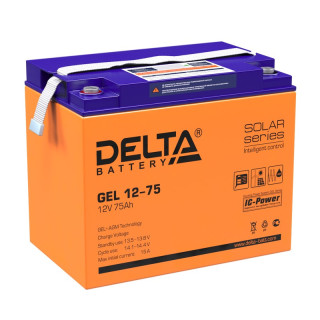 Аккумуляторная батарея Delta GEL 12-75 (12V 75Ah), Номинальная ёмкость: 75