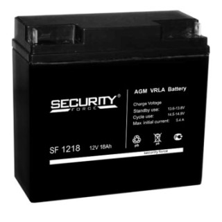 Аккумулятор Security Force SF 1218 (12V 18AH), Номинальная ёмкость: 18
