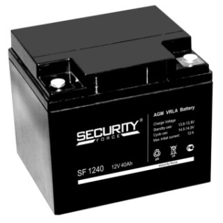 Аккумулятор Security Force SF 1240 (12V 40AH), Номинальная ёмкость: 40