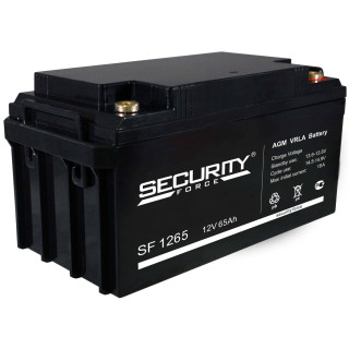 Аккумулятор Security Force SF 1265 (12V 65AH), Номинальная ёмкость: 65