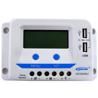 Контроллер заряда EPSolar VS1024AU 10А 12/24В USB