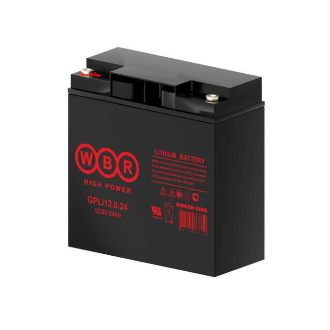 Аккумулятор литиевый 24Ач 12В LiFePO4 WBR GPLi12.8V-24 для бесперебойного питания, автодома, похода, Напряжение акб: 12, Номинальная ёмкость: 24Аккумулятор литиевый 24Ач 12В LiFePO4 WBR GPLi12.8V-24 для бесперебойного питания, автодома, похода, Напряжение акб: 12, Номинальная ёмкость: 24[image_num]