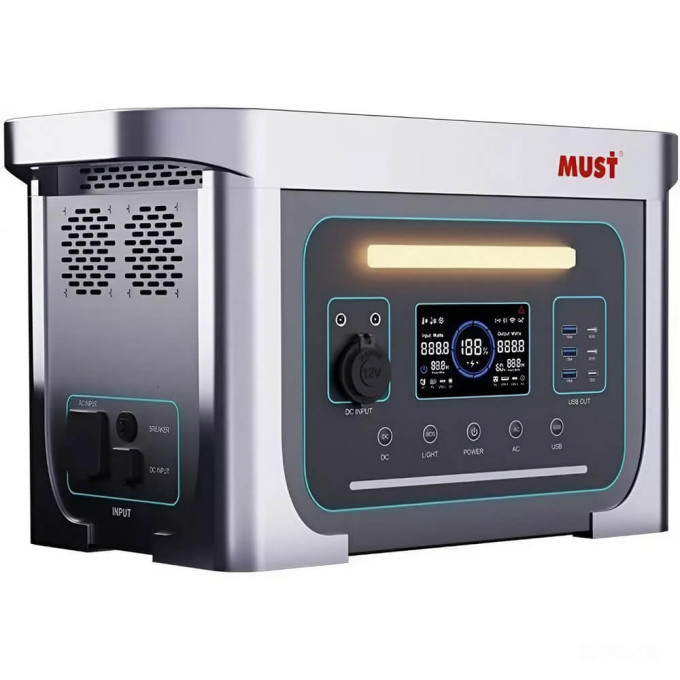 Портативная солнечная электростанция MUST 1000Вт, напряжение 25,6 вольт, емкость 50Ач EM181-1024Портативная солнечная электростанция MUST 1000Вт, напряжение 25,6 вольт, емкость 50Ач EM181-1024[image_num]